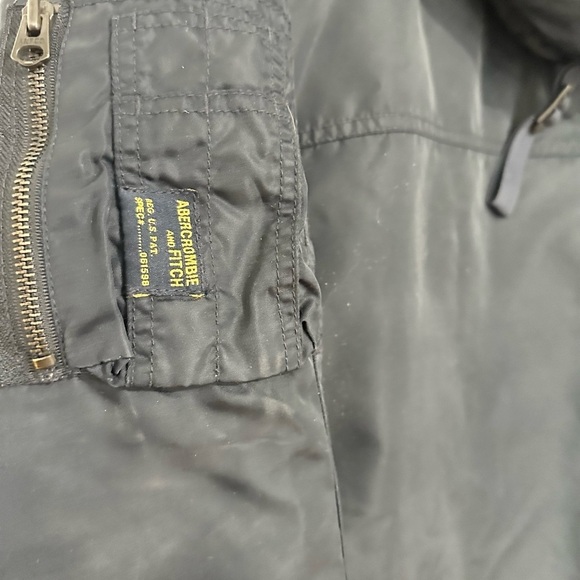 Abercrombie & Fitch Jacket Adult XL Navy Blue Hooded Zip Up Mens AF4470 - Picture 5 of 5